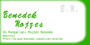 benedek mojzes business card